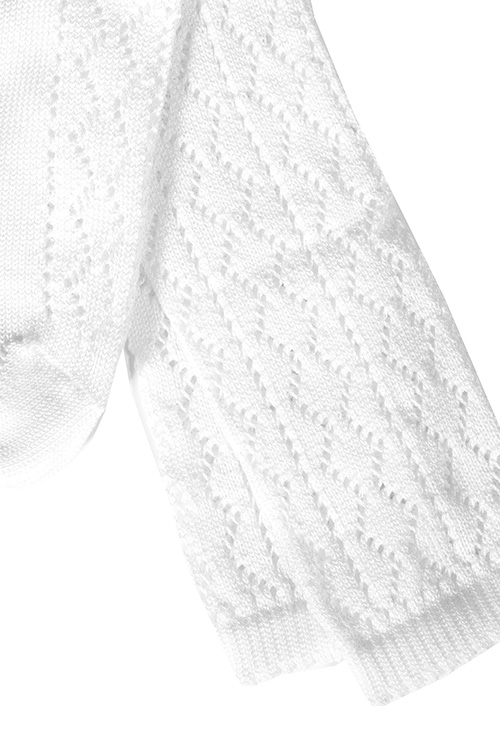 Kinder Kniestrümpfe für Mädchen in weiß Detail 