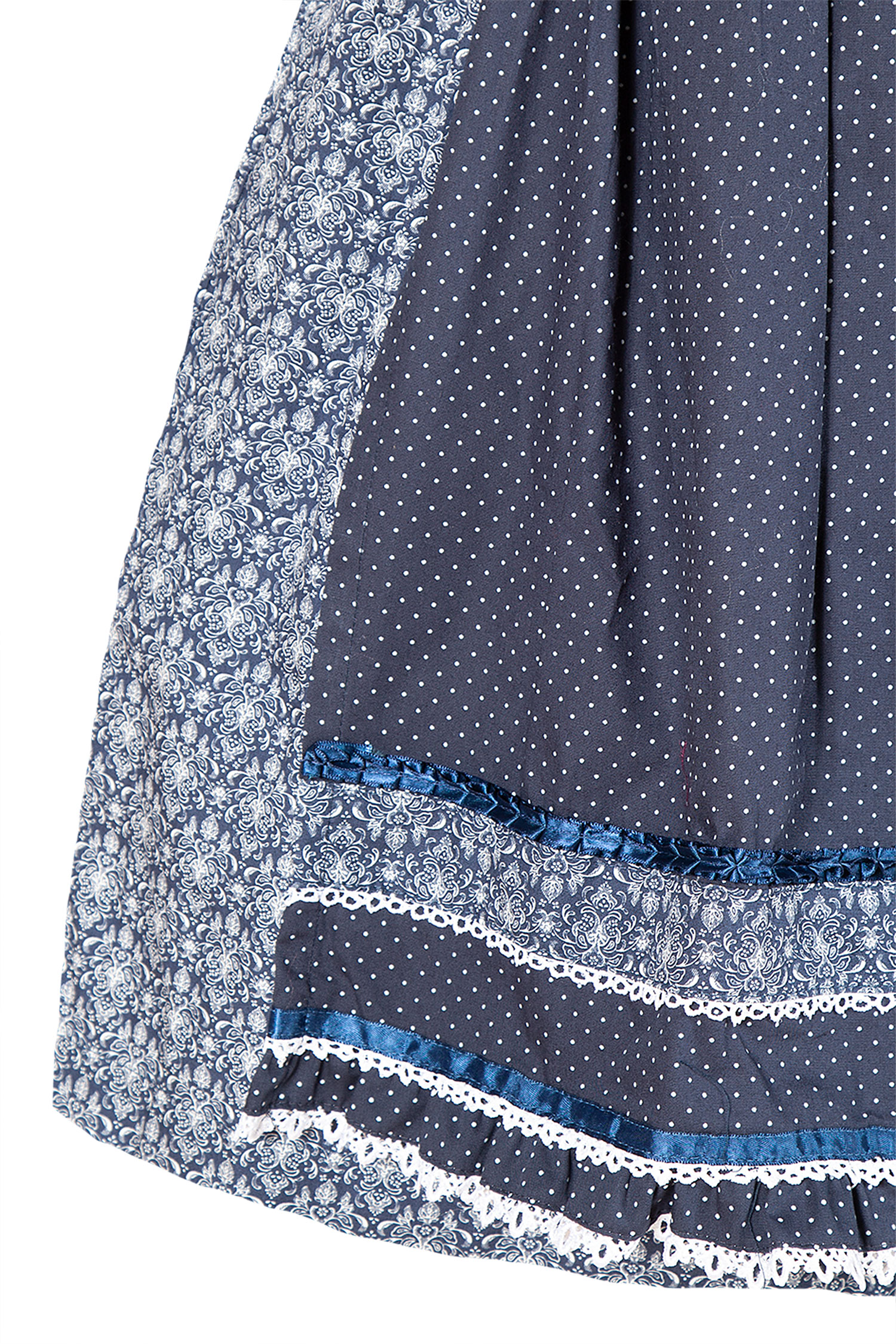 Dirndl in dunkelblau mit vielen Details von Happy Dirndl - Detail Rock
