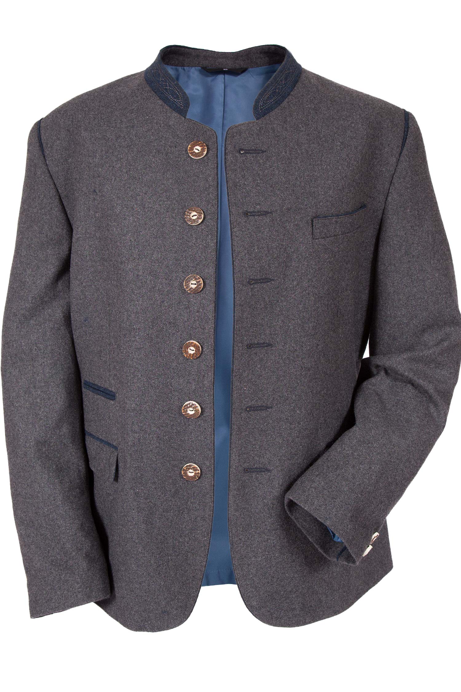 Herren Trachten Janker Titus in grau aus Loden