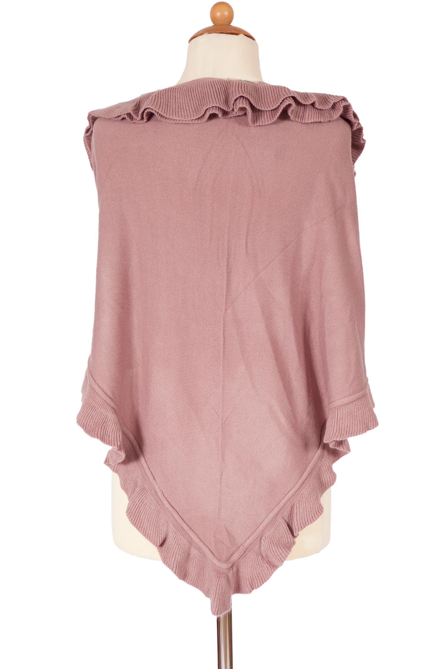 Poncho / Cape in altosa Feinstrick hinten