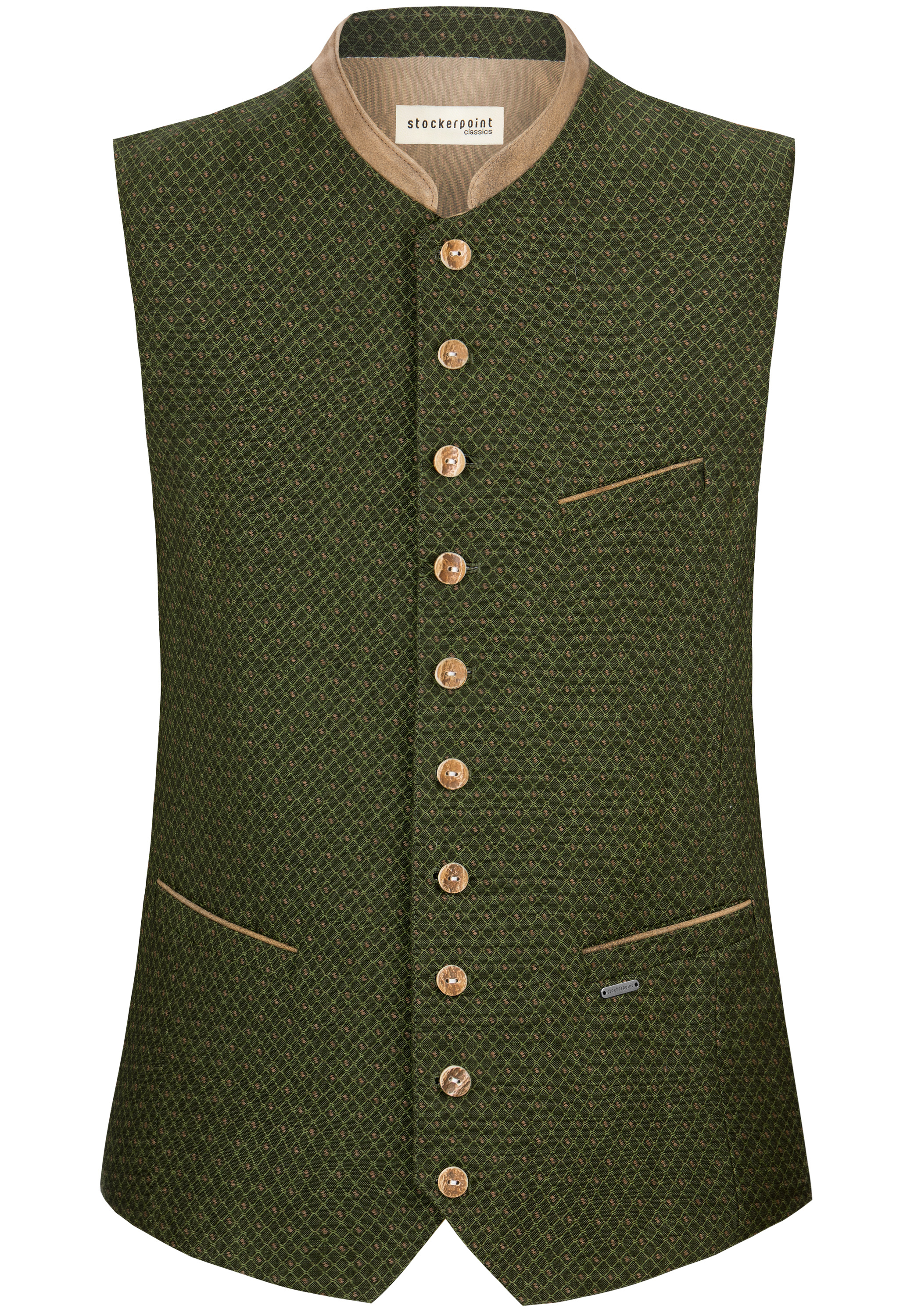 Trachtenweste grün beige