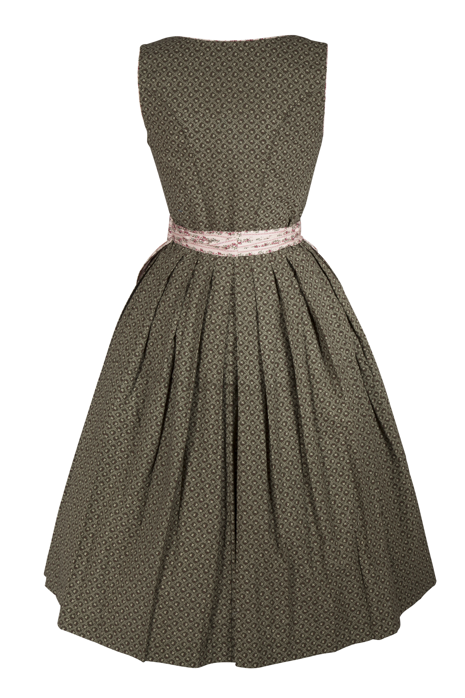 Baumwolldirndl Dan in grün - Rückansicht