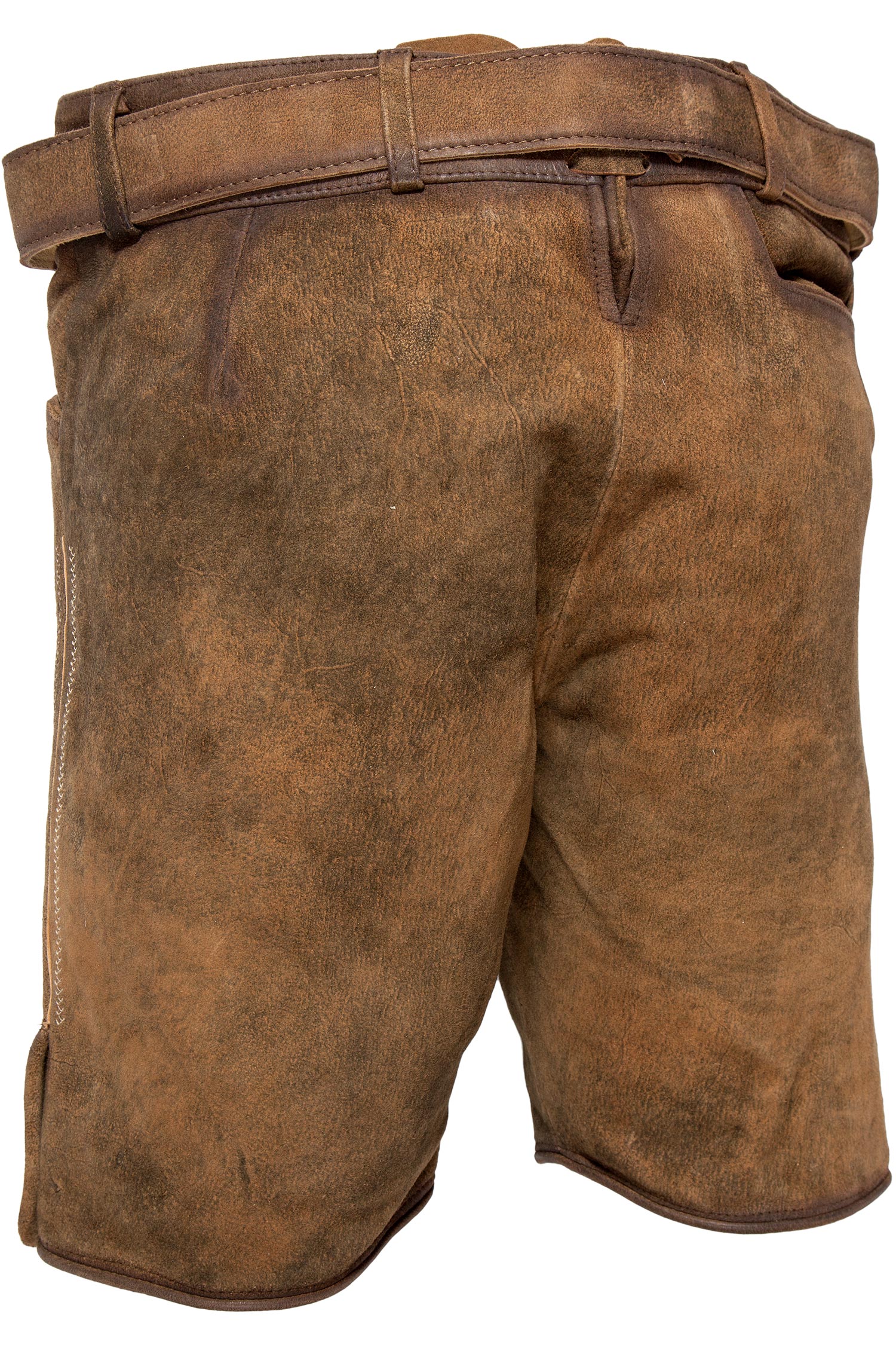 Kurze Lederhose Tracht Corbi in havanna hinten