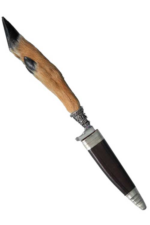 Trachtenmesser mit Rehfuß Griff in hellbraun 