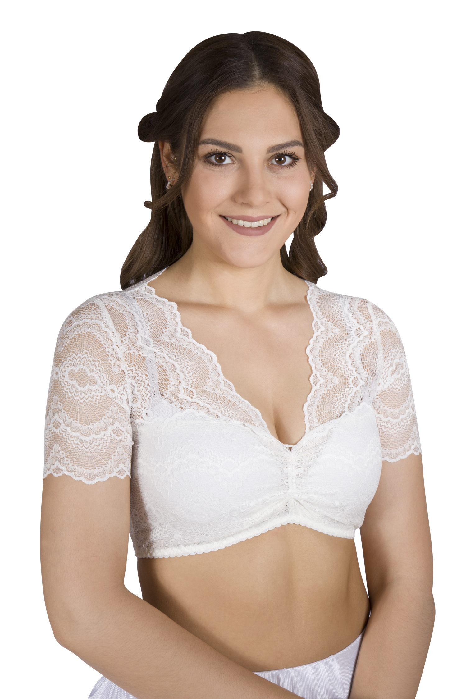 Dirndlbluse Cecilia in off white