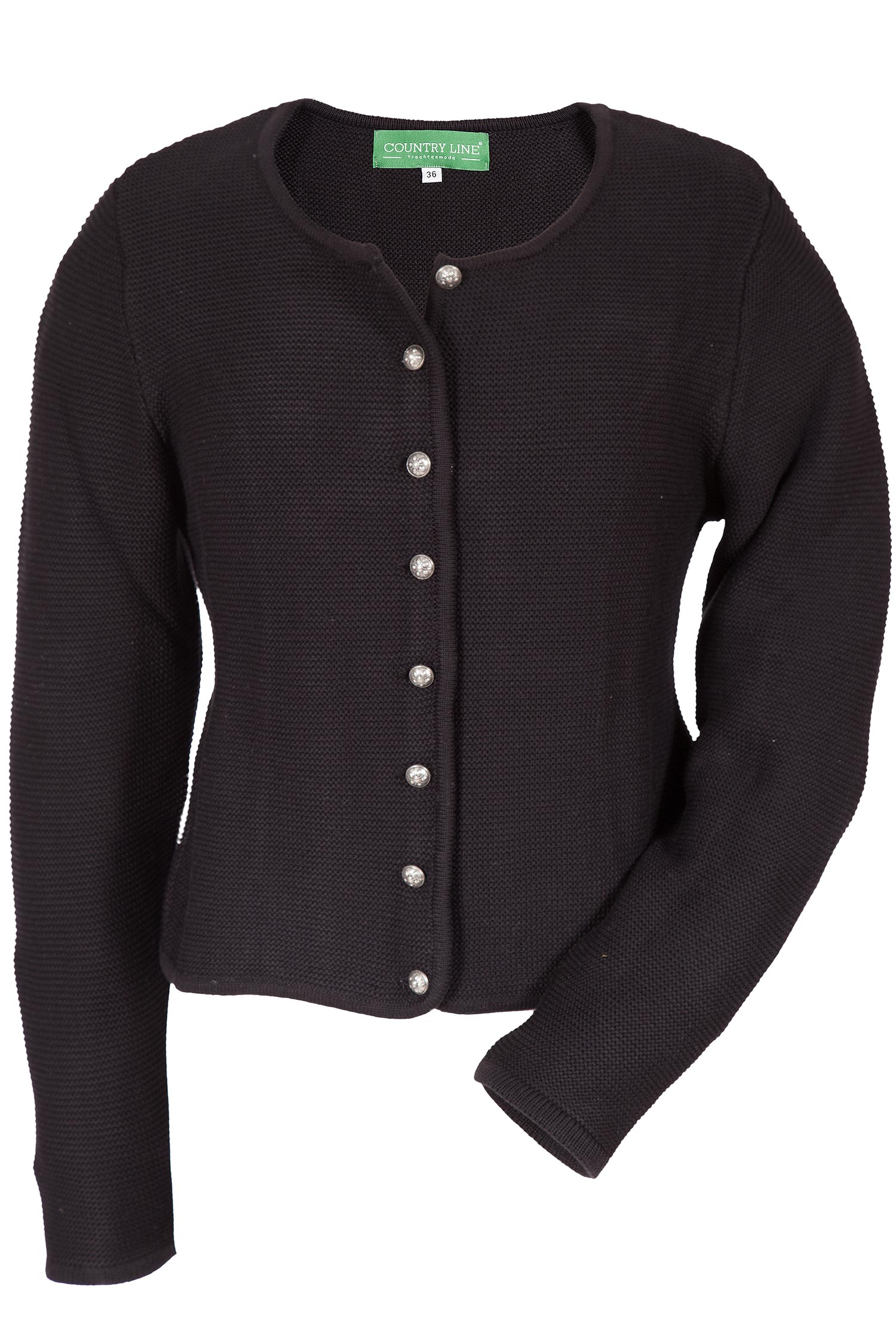 Damen Trachten Strickjacke in schwarz 