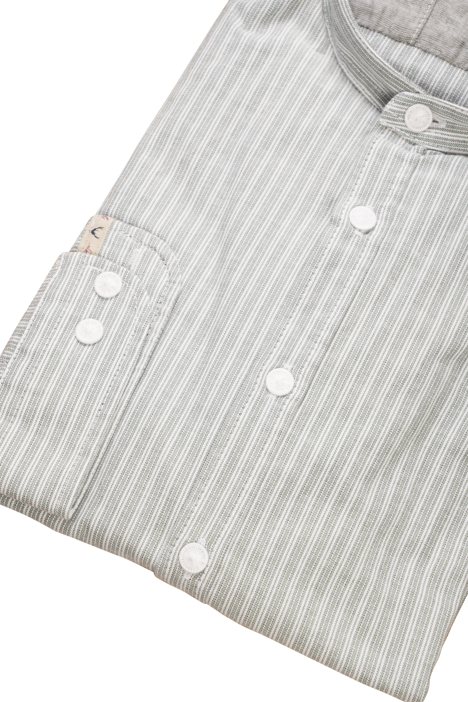 Fesches Trachtenhemd grün meliert - Detail Ärmel