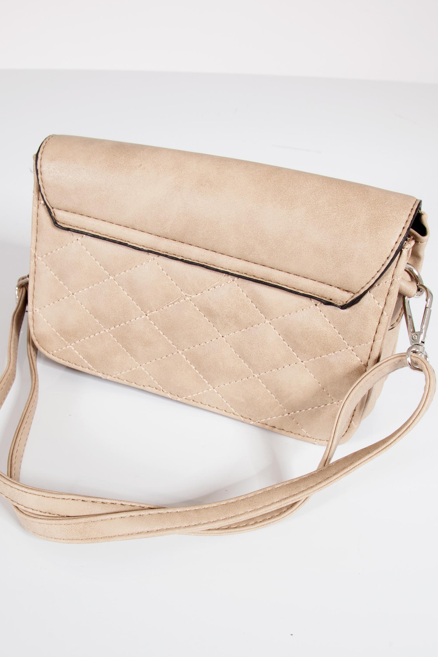 Trachtentasche mit Hirsch in beige zum umhängen hinten