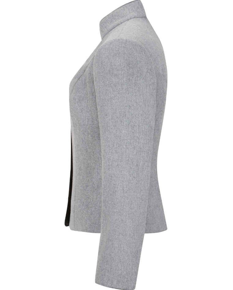 hellgraue Strickjacke