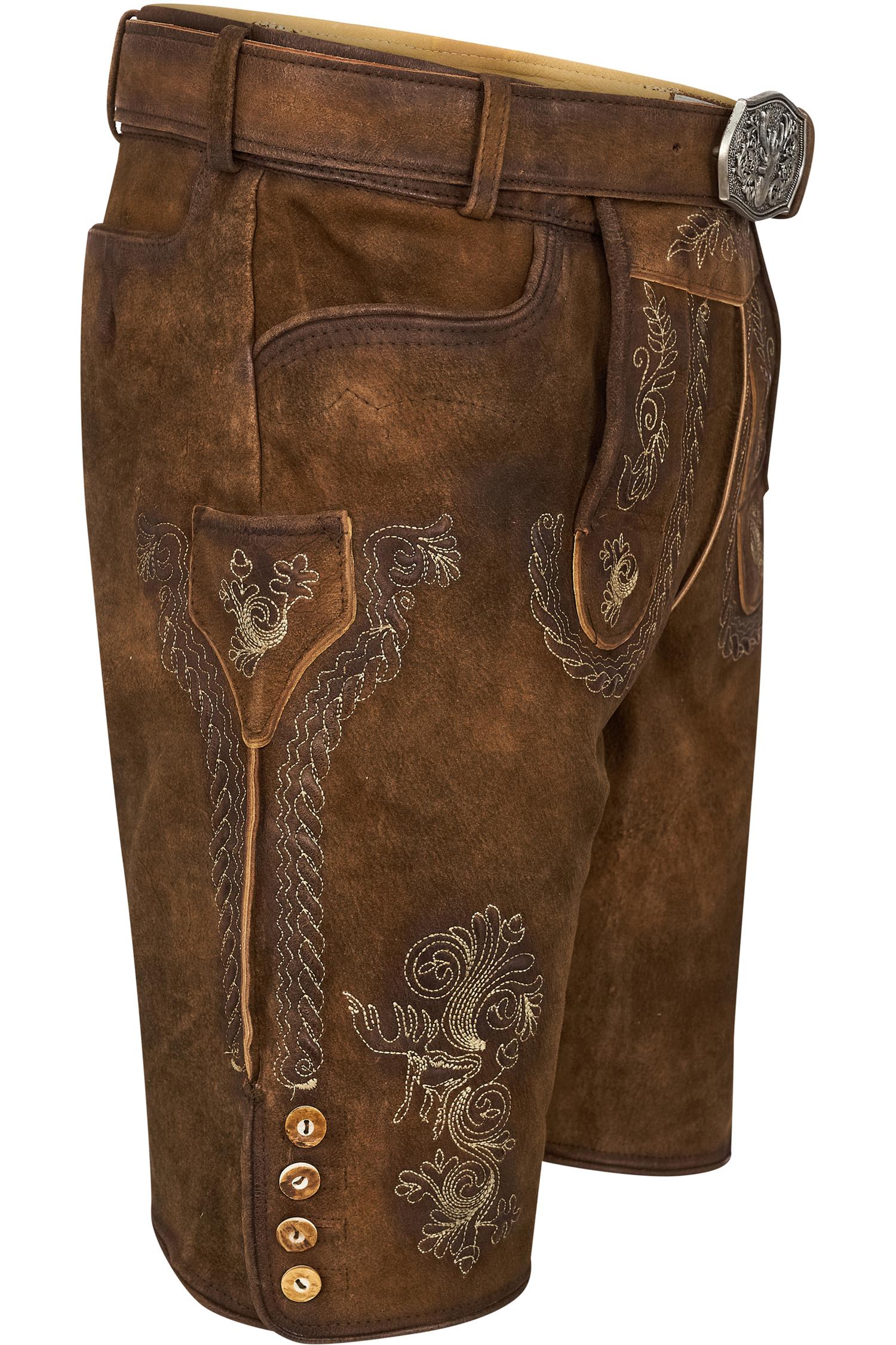 Braune Stockerpoint Lederhose Tom