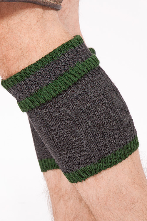 Trachten Loferl für Herren in anthrazit und tanne Wade