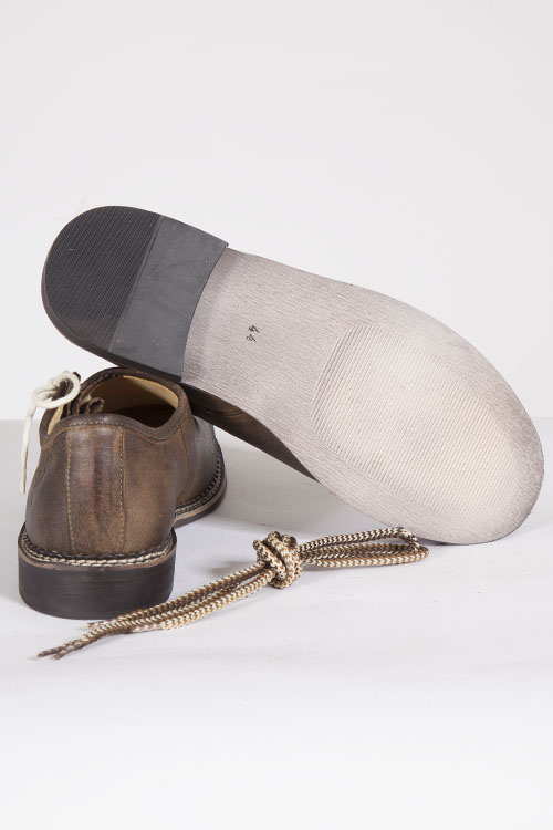 Herren Trachtenschuhe Jäger in dunkelbraun mit glatter Sohle hinten