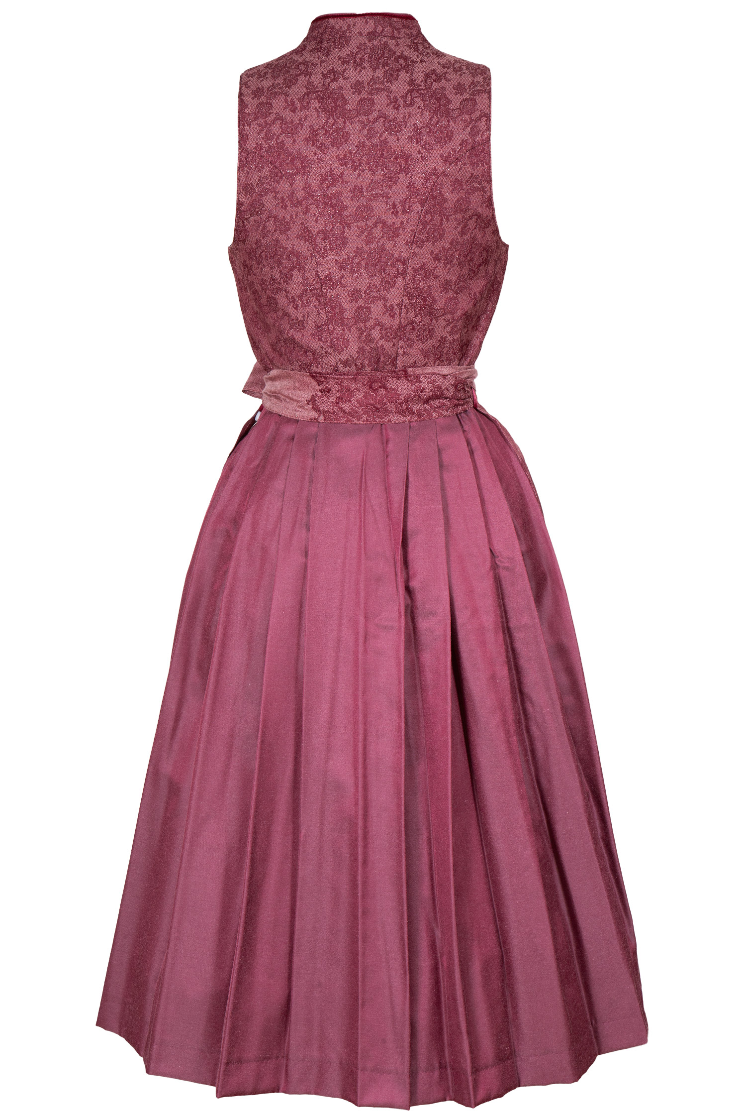 Midi Dirndl Franceska in beere mit Schneewittchenkragen hinten