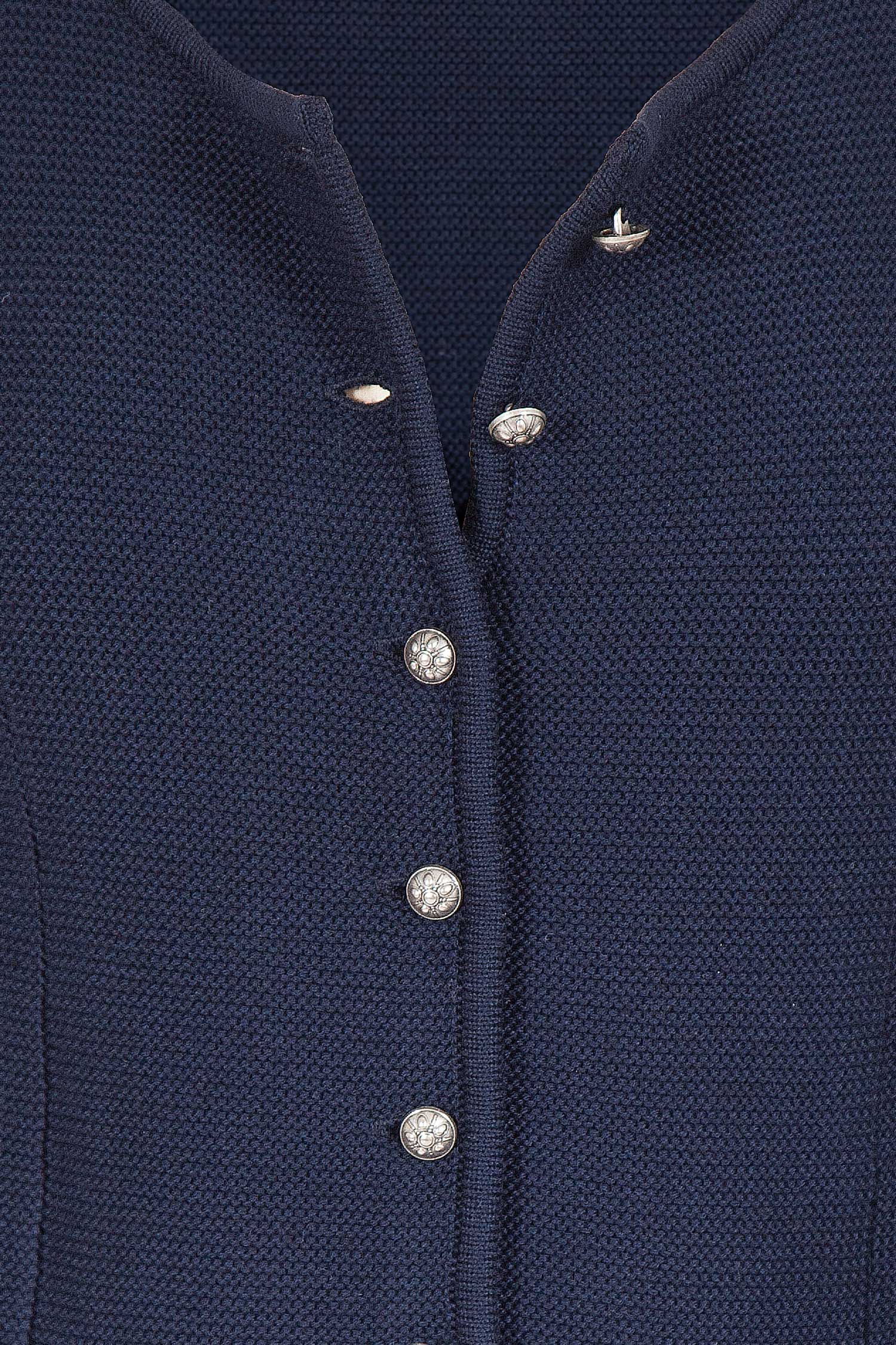 Damen Trachten Strickjacke in dunkelblau Detail